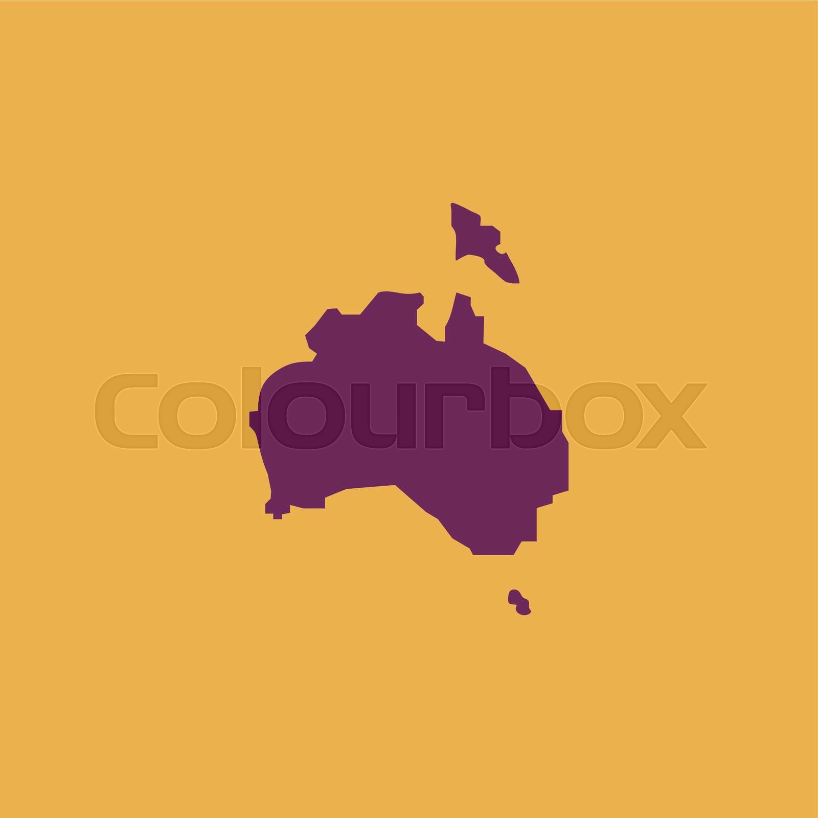 High vector map of Australia