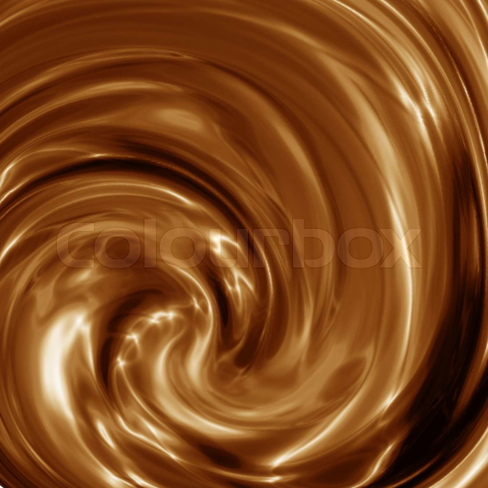 Background from hot flowing chocolate, circles on chocolate | Stock