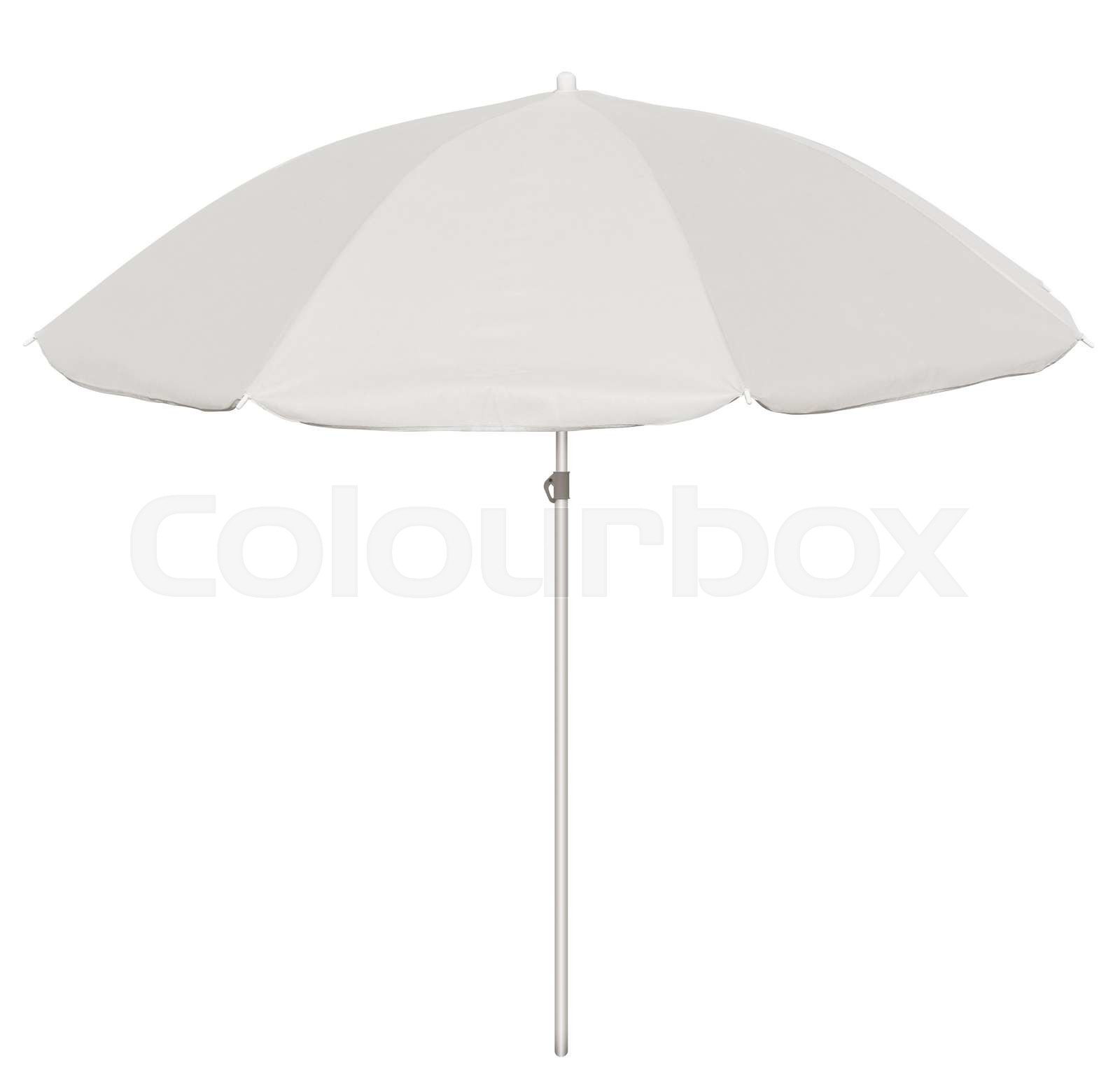 Beach umbrella - white | Stock image | Colourbox