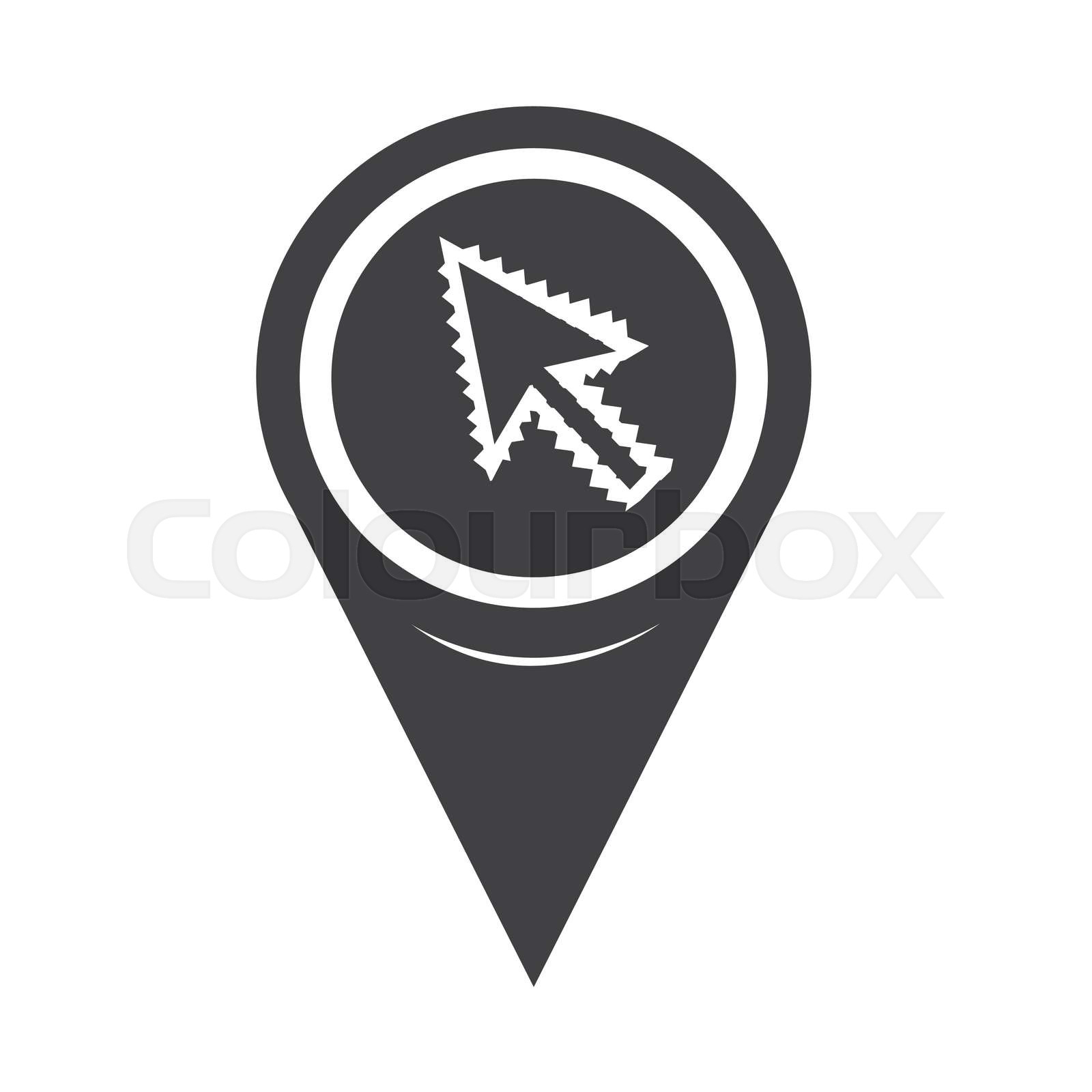 Map Pin Pointer Arrow cursor Icon | Stock vector | Colourbox
