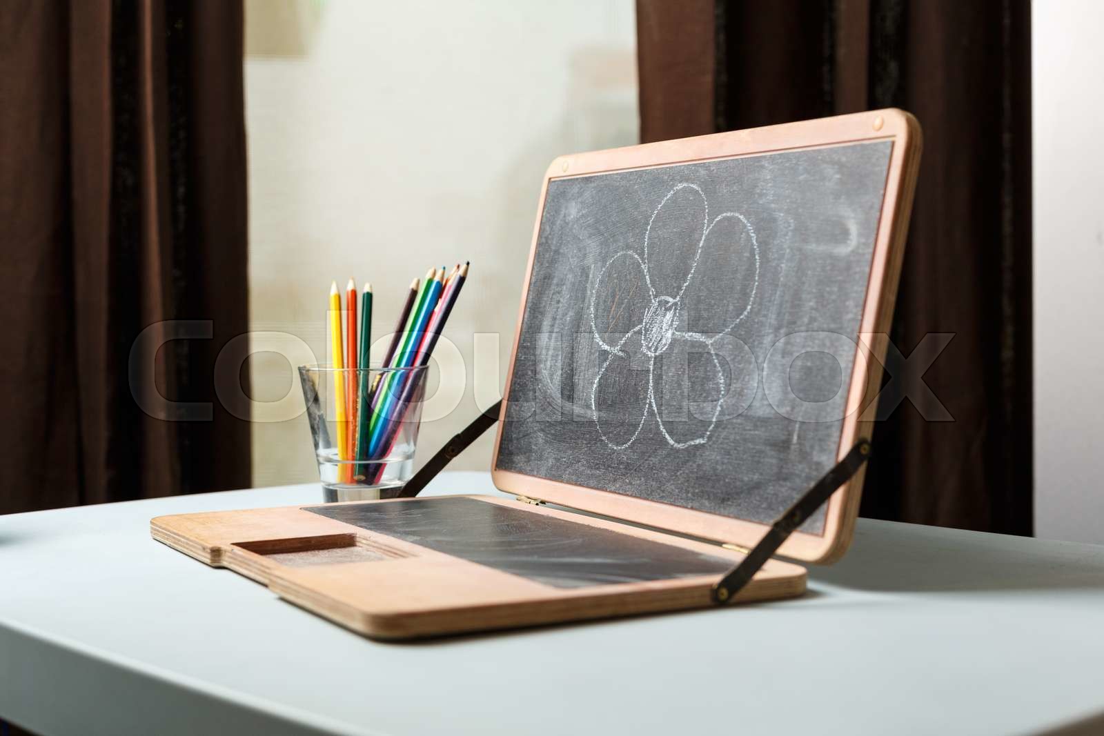 Laptop Configuration Chalkboard Stock Image Colourbox