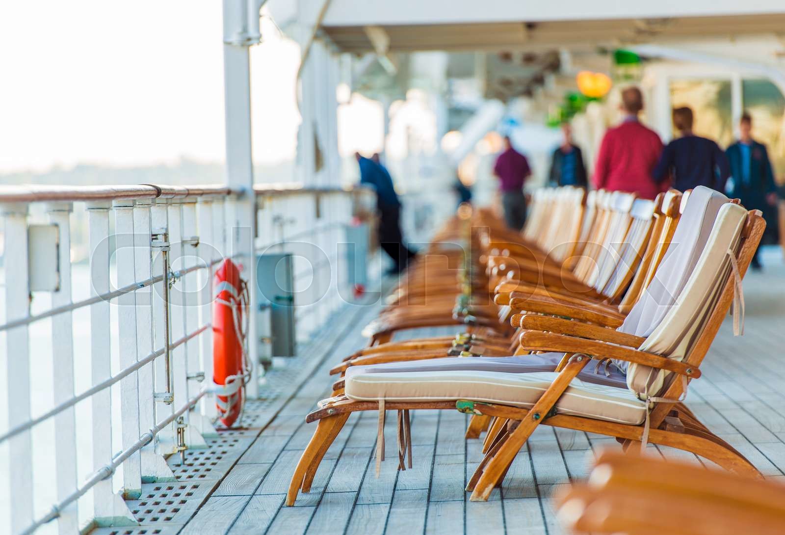 Cruise Ship Deck Chairs Stock image Colourbox