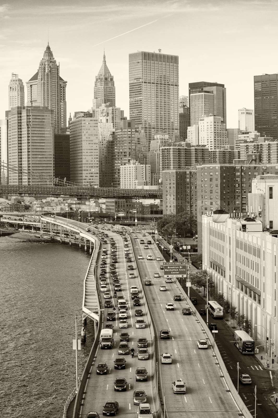 Magnificence of New York Buildings in black and white | Stock image