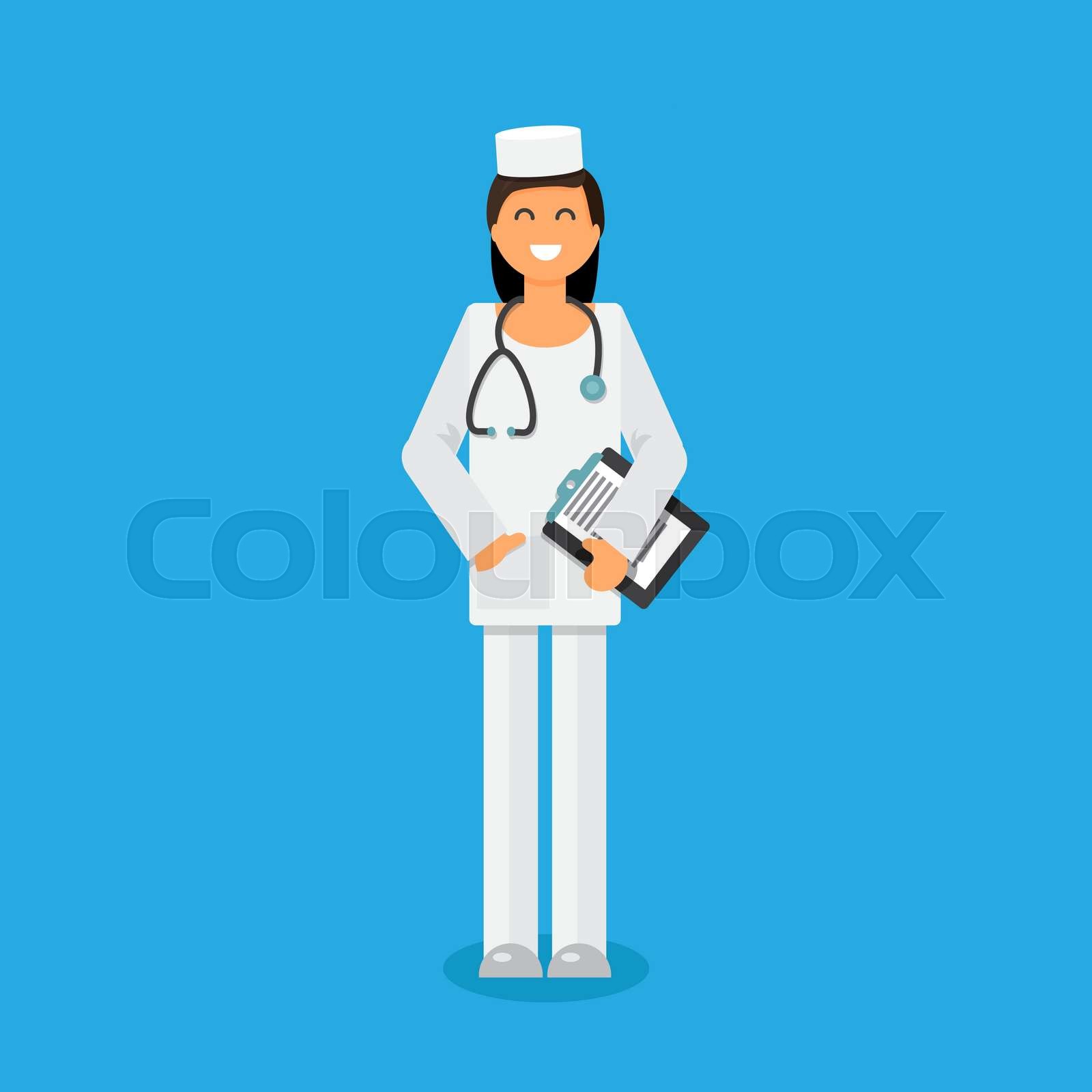 doktor, kvinde, dame Stock vektor Colourbox