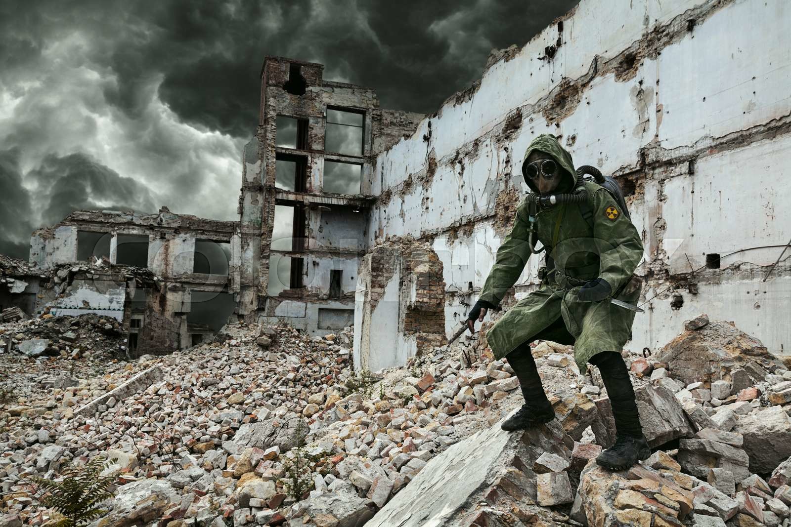 Nuclear apocalypse survivor | Stock image | Colourbox