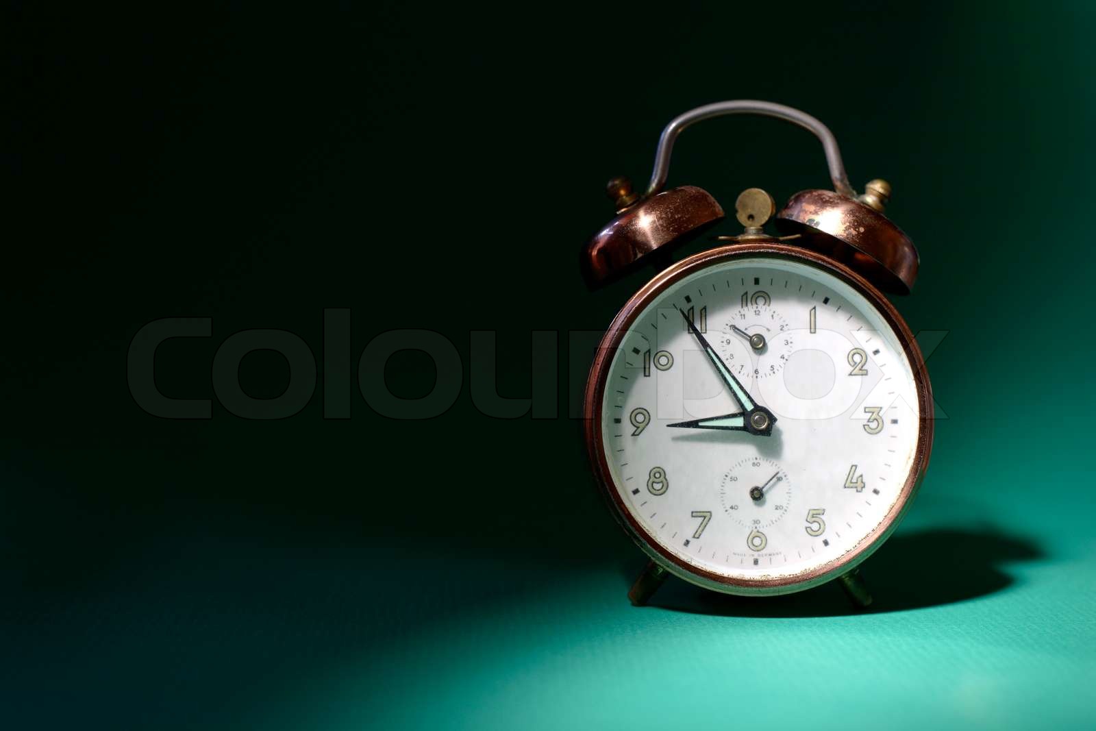 Vintage Alarm Clock Is Almost Nine Stock Image Colourbox