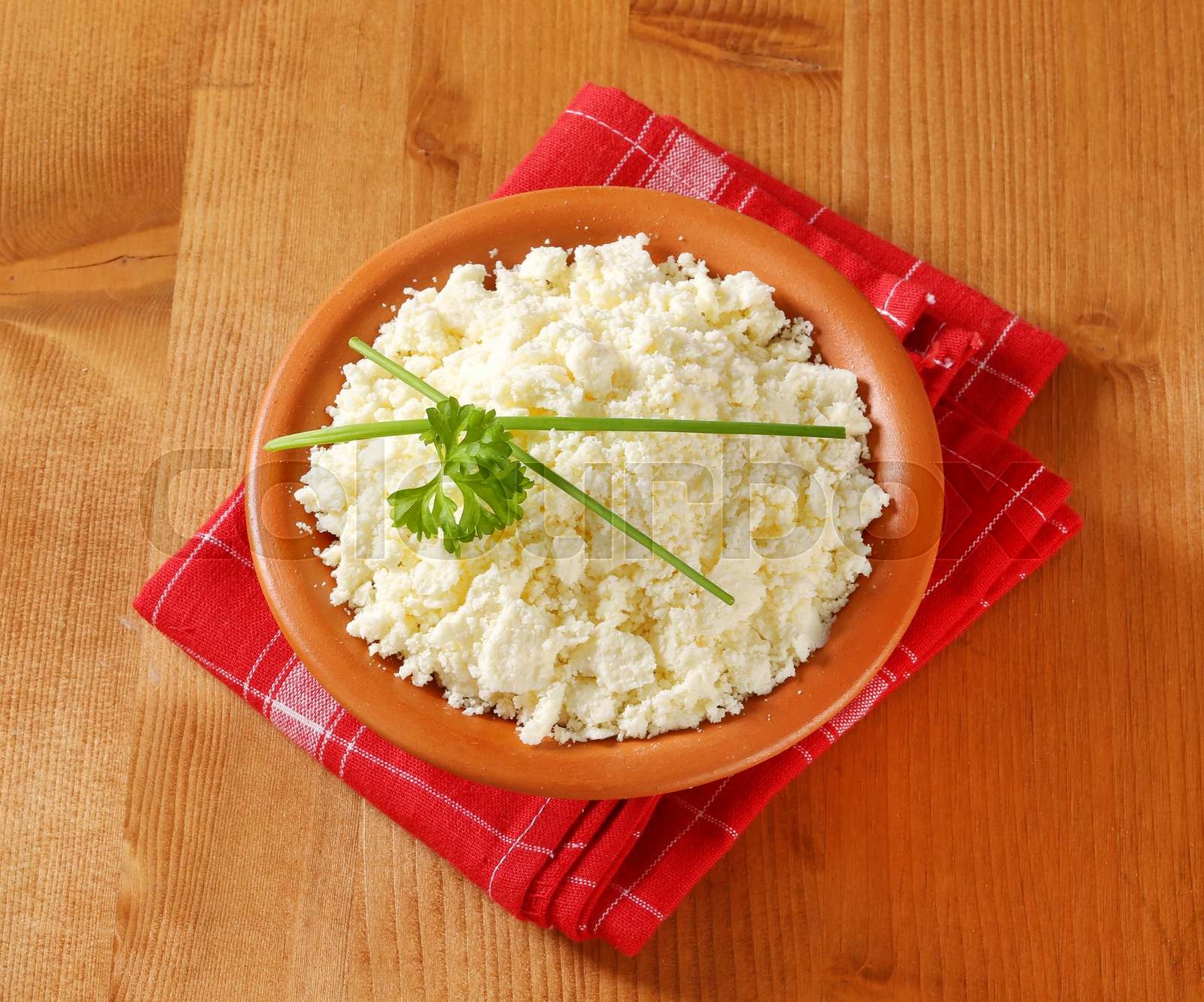 Crumbly Bryndza cheese Stock image Colourbox