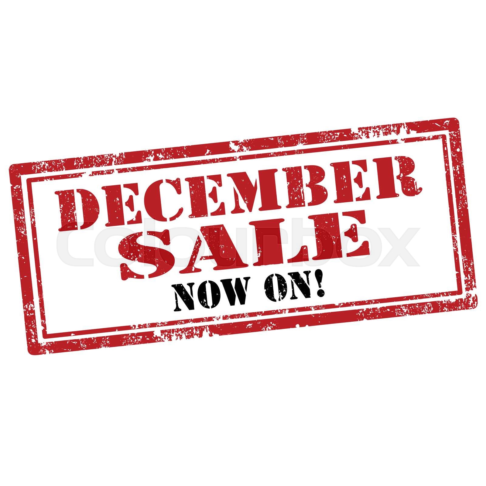 December Salestamp Stock vector Colourbox