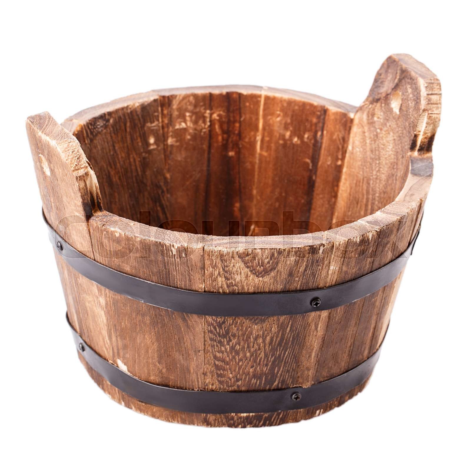 wooden vat Stock image Colourbox