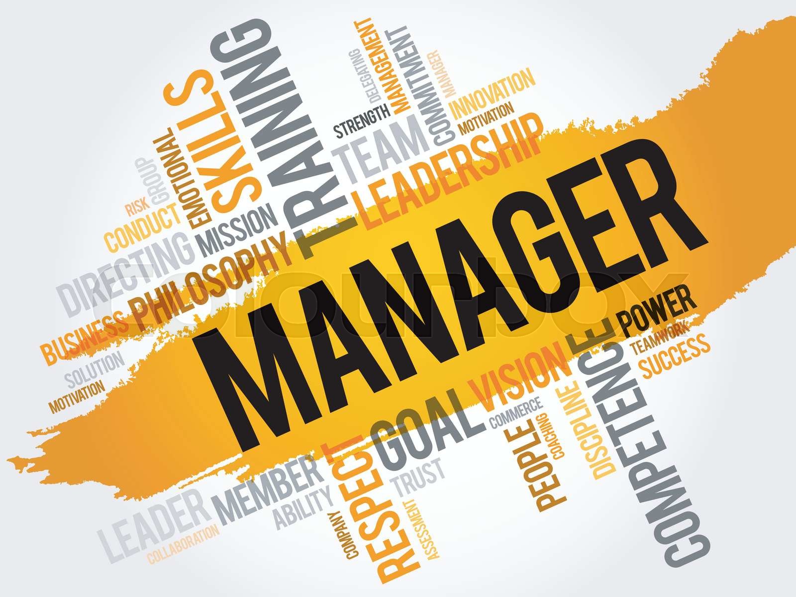 MANAGER Word Cloud Stock Vector Colourbox