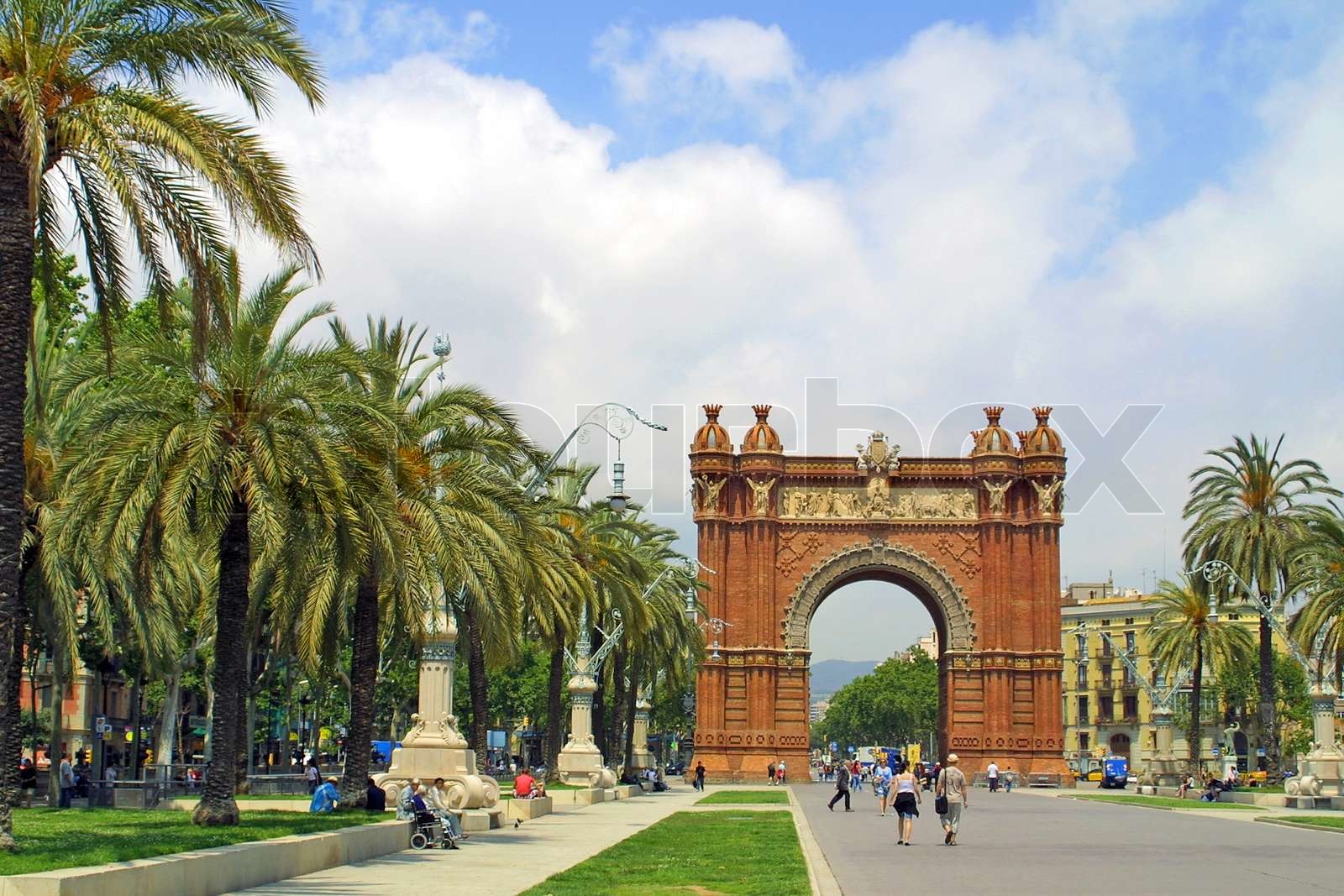 Arc de Triomphe in Barcelona , Spanien Stock Bild Colourbox