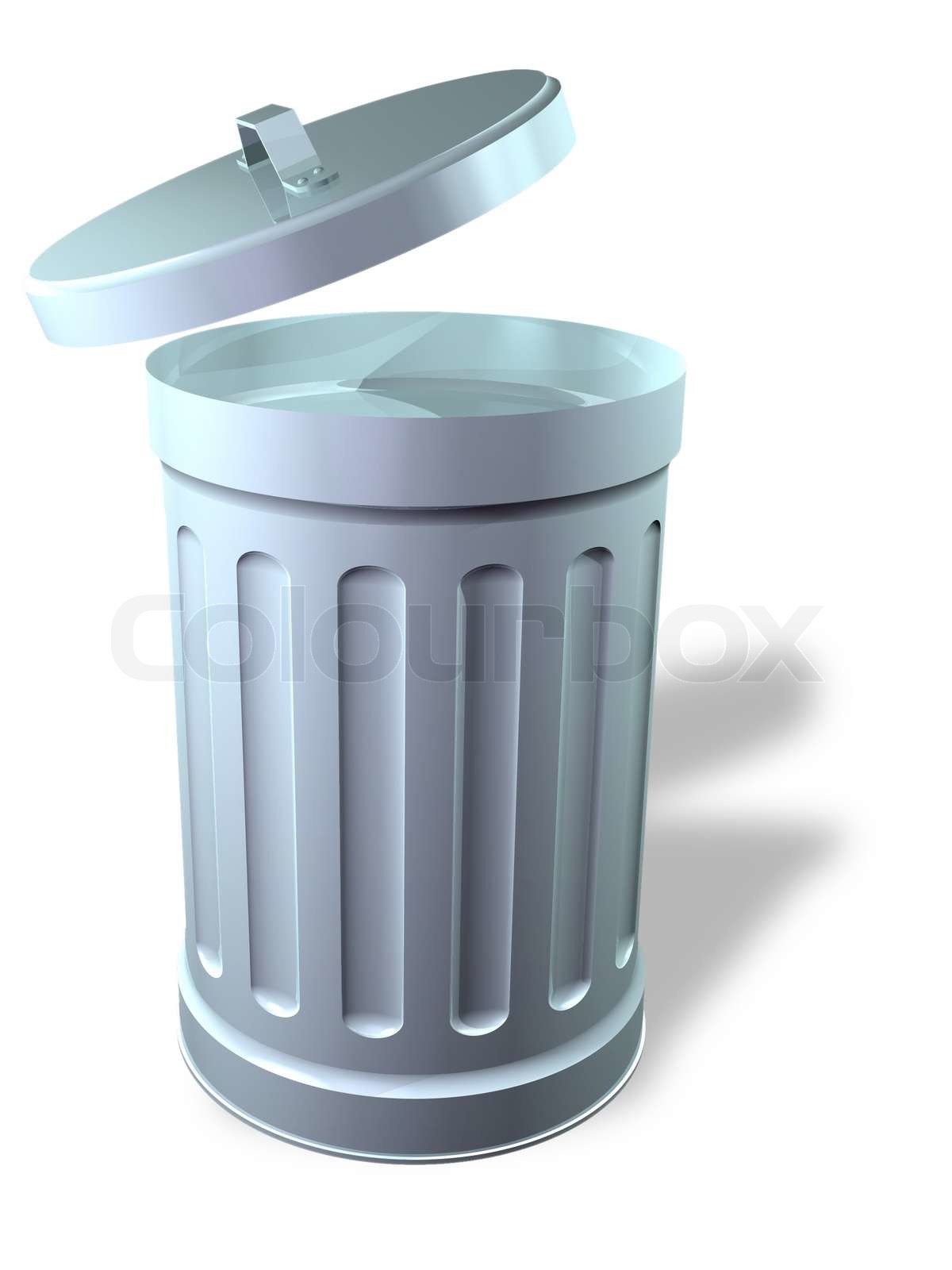 Opened trash can Stock image Colourbox