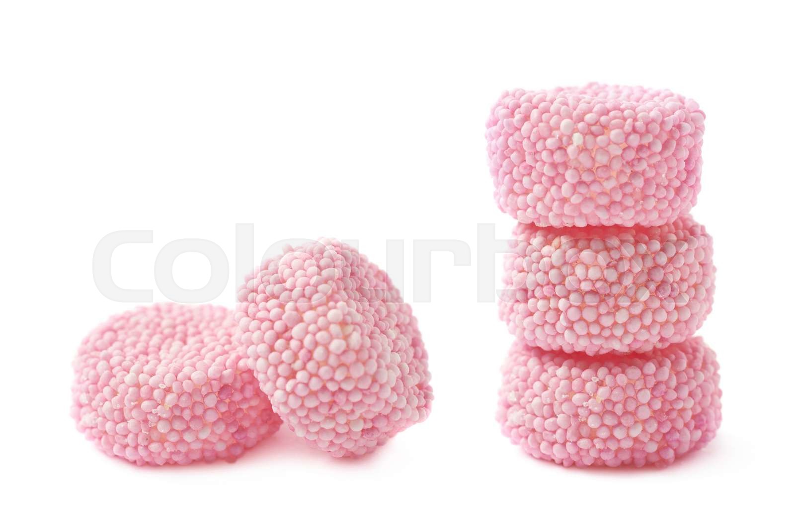 Gelatin based candy isolated Stock image Colourbox