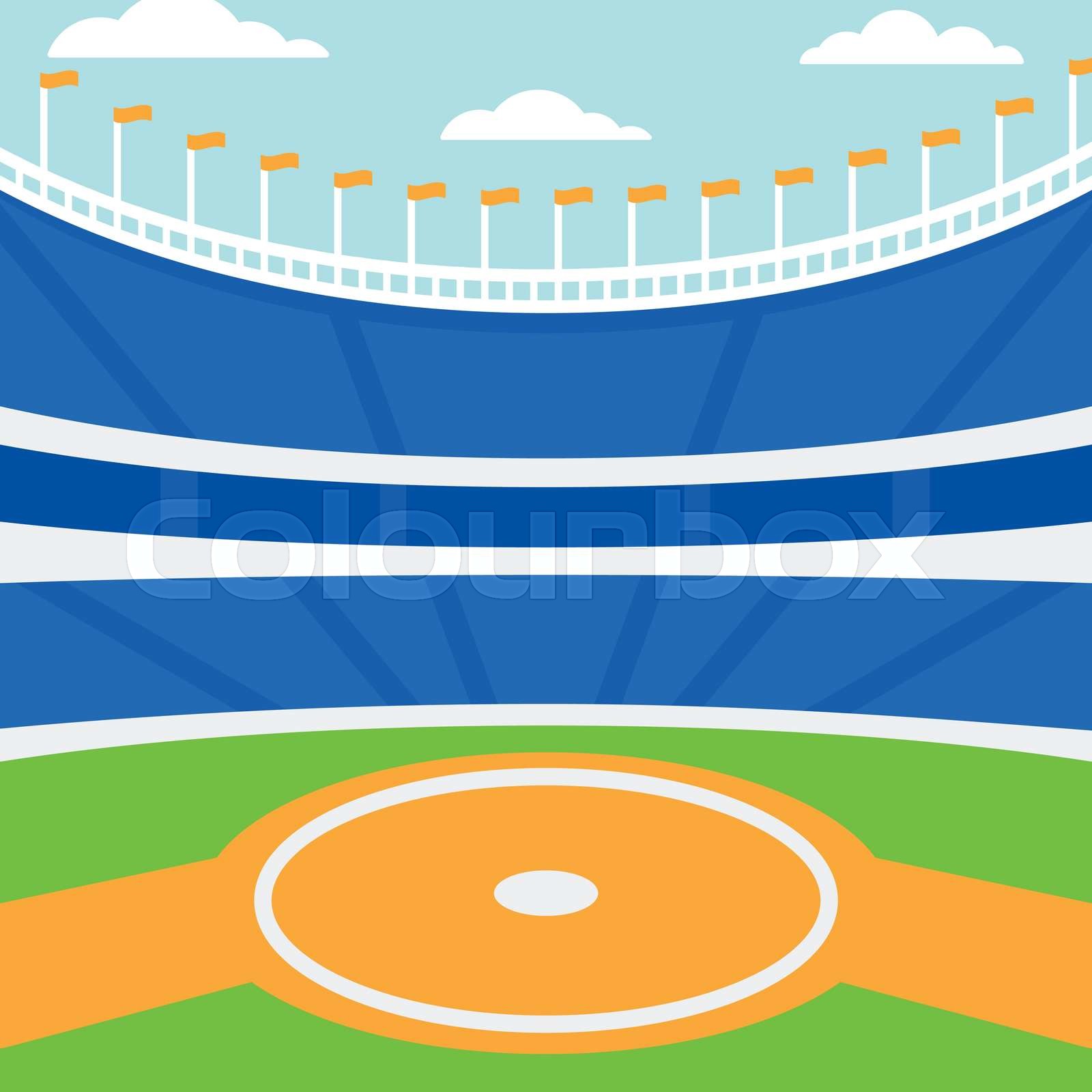 Background of baseball stadium. | Stock vector | Colourbox