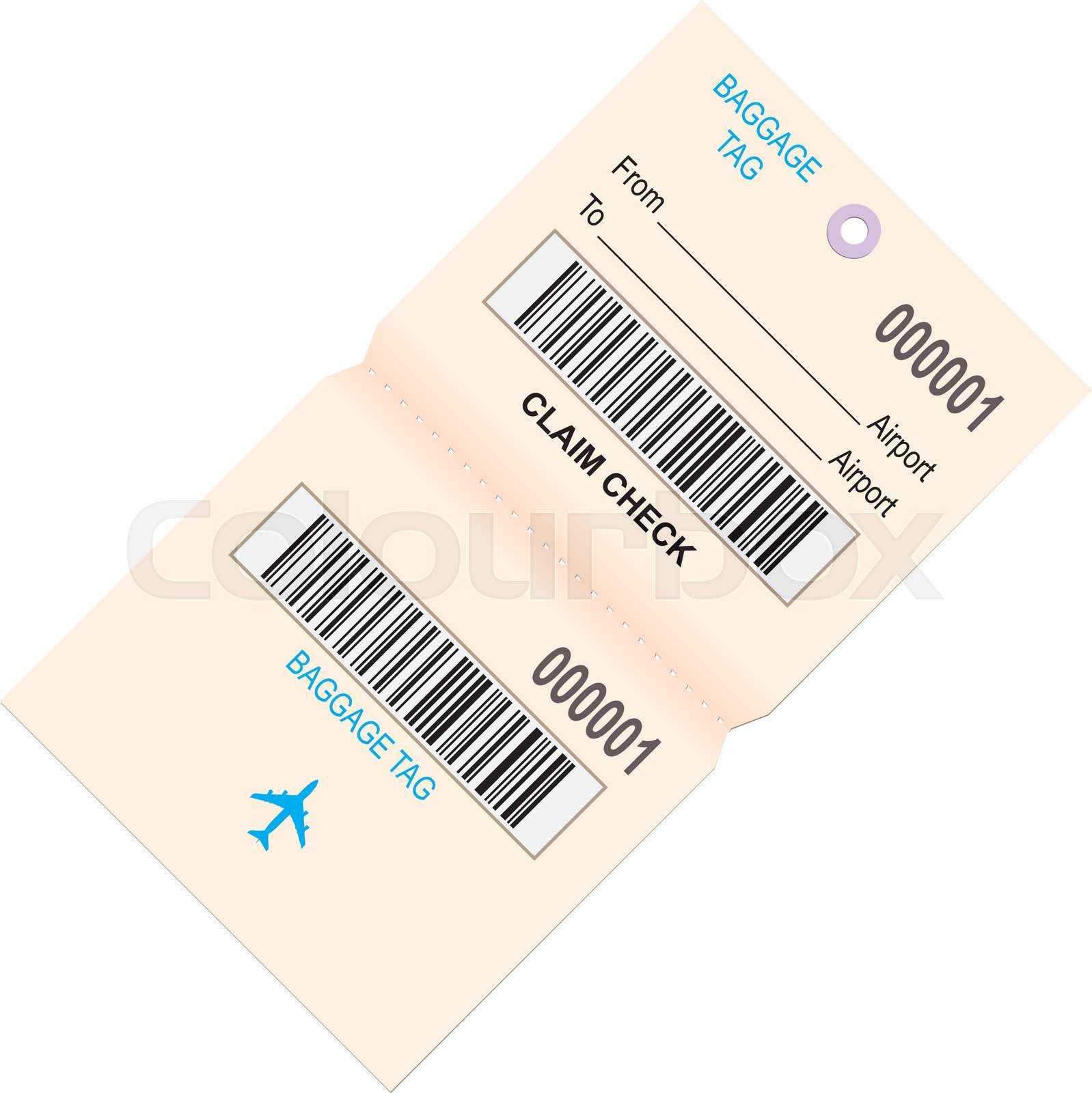 Baggage Tag for air travel | Stock vector | Colourbox