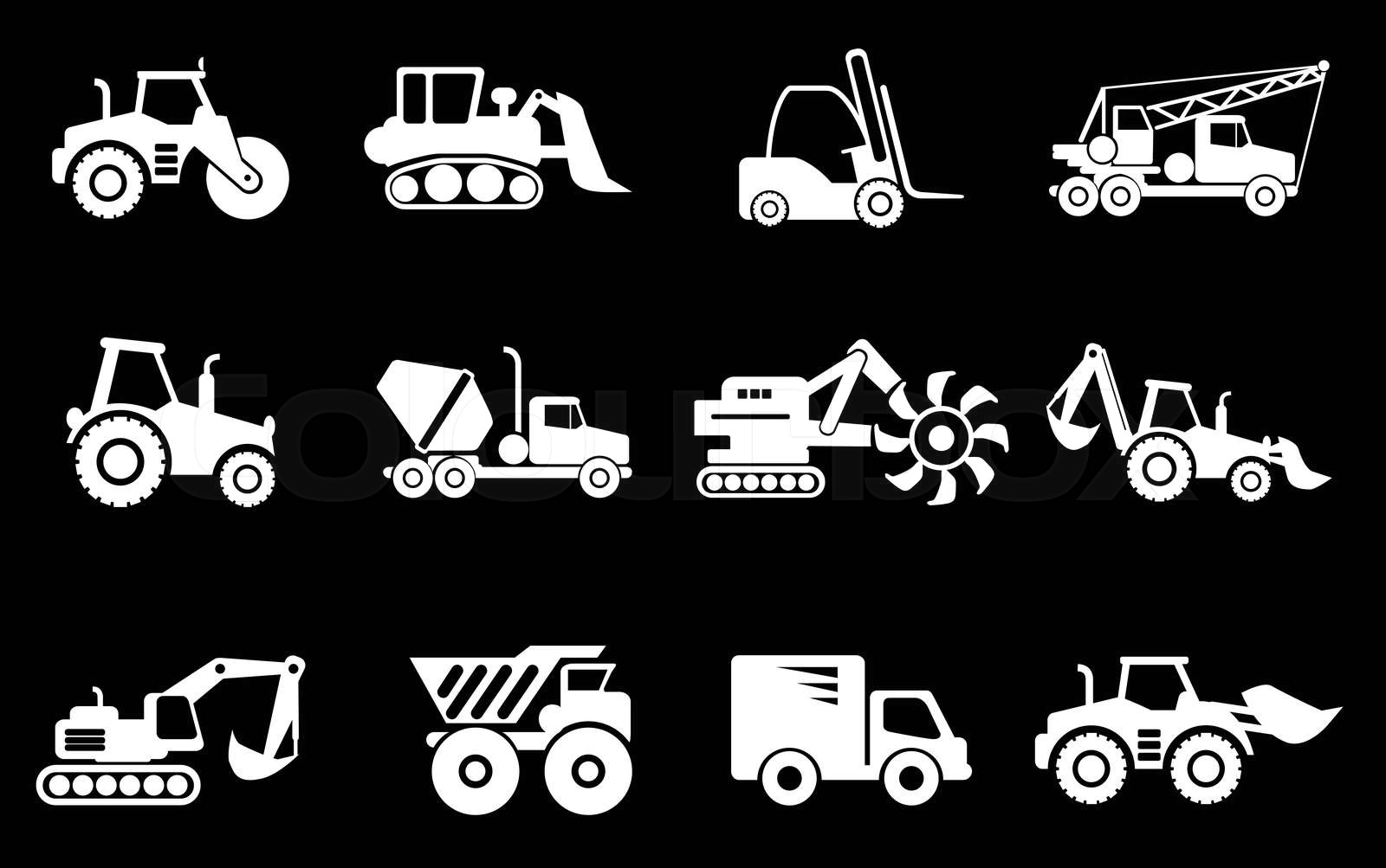 traktor, ikon, symbol | Stock vektor | Colourbox