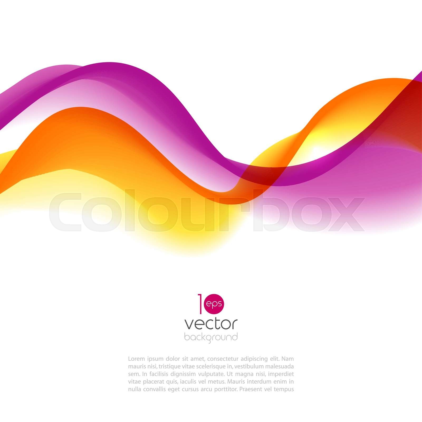 Abstract Motion Wave Illustration Stock Vector Colourbox