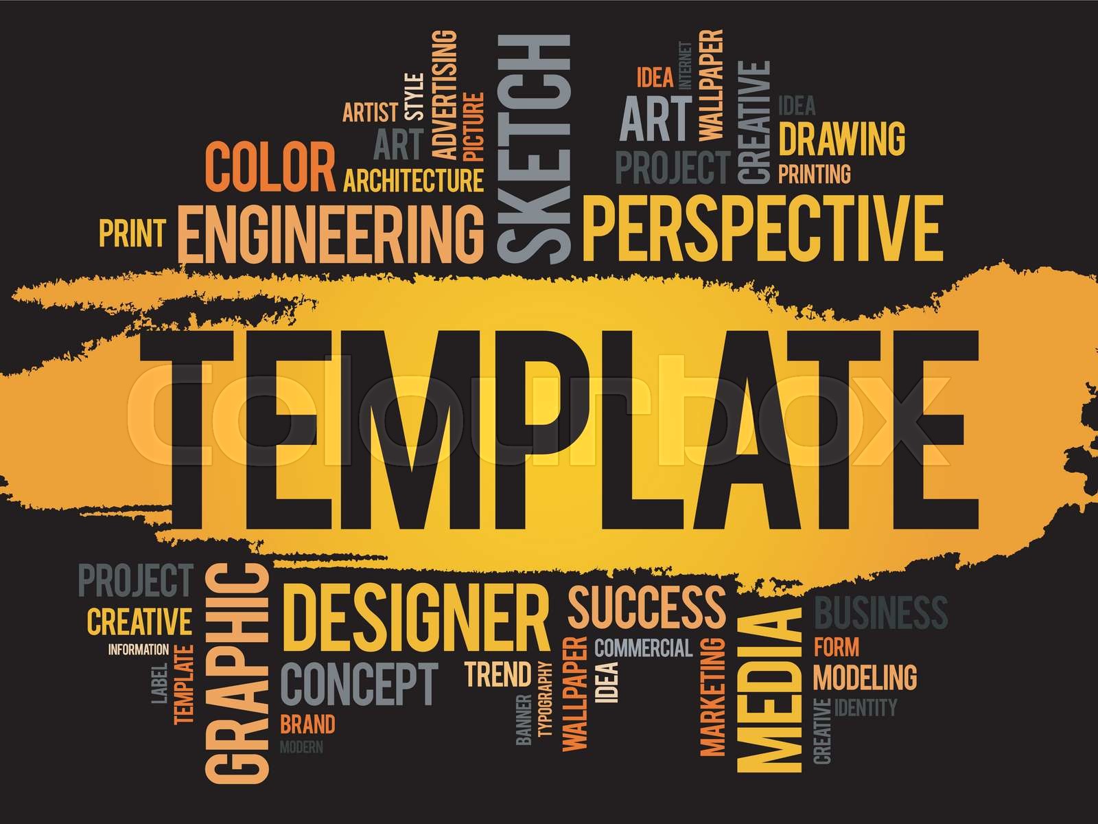 TEMPLATE word cloud | Stock vector | Colourbox
