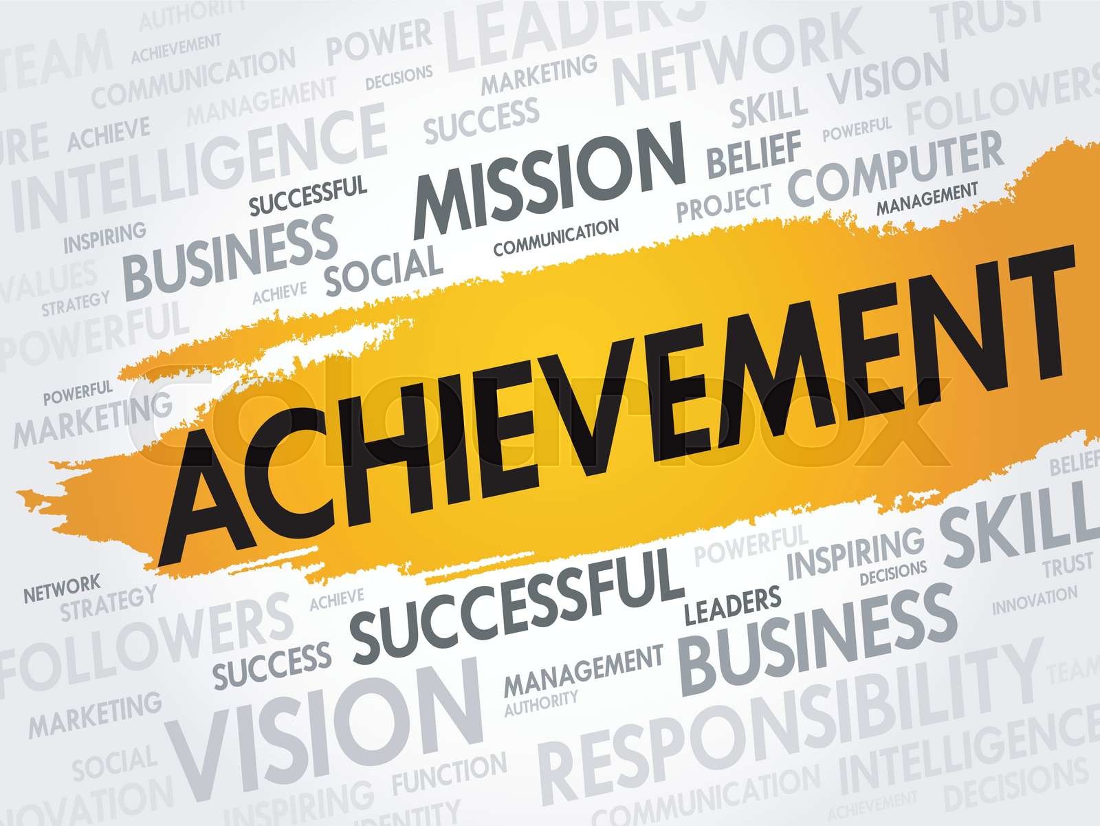 Achievement word cloud | Stock vector | Colourbox
