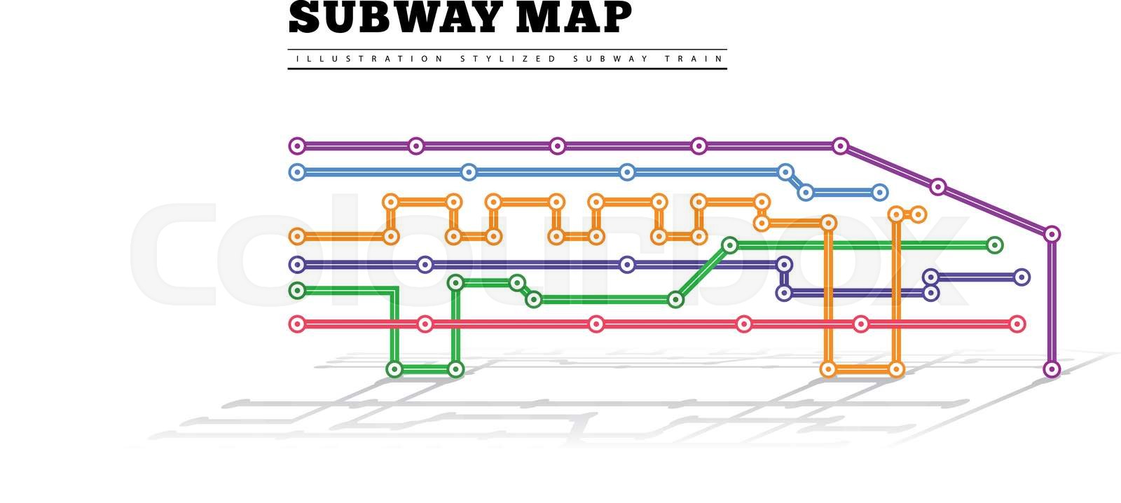 landkarte, metro, subway | Stock-Vektor | Colourbox