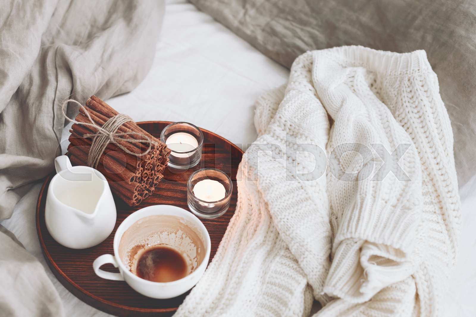 Coffee in bed | Stock image | Colourbox