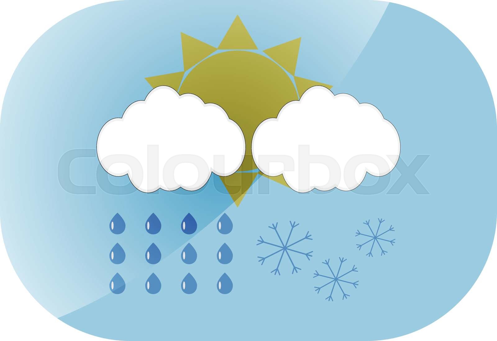 klima, icon, bewölkt | Stock-Vektor | Colourbox