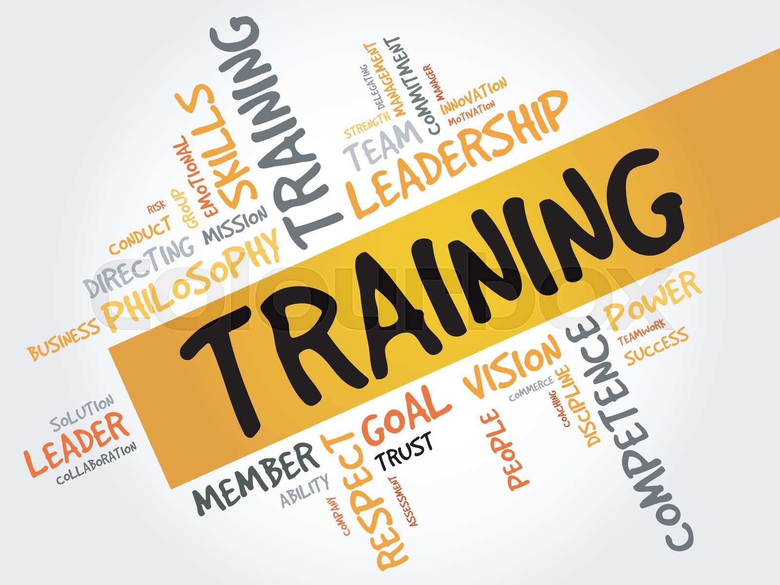 TRAINING word cloud Stock vector Colourbox