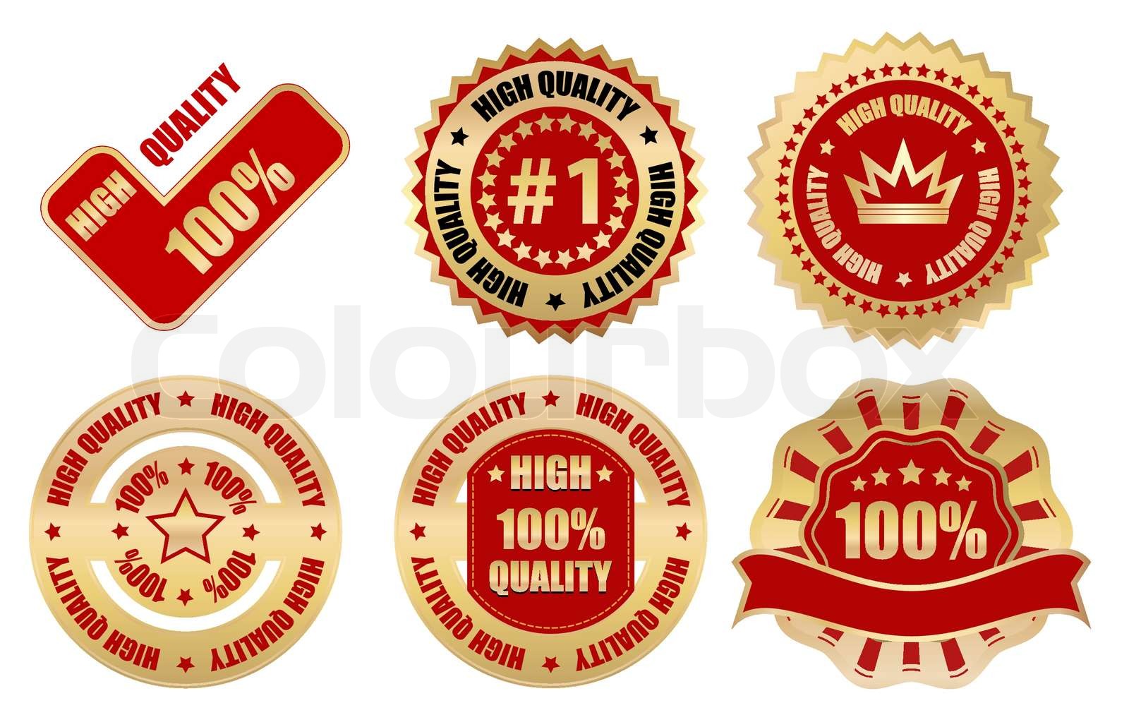 high quality labels and stickers Stock vector Colourbox