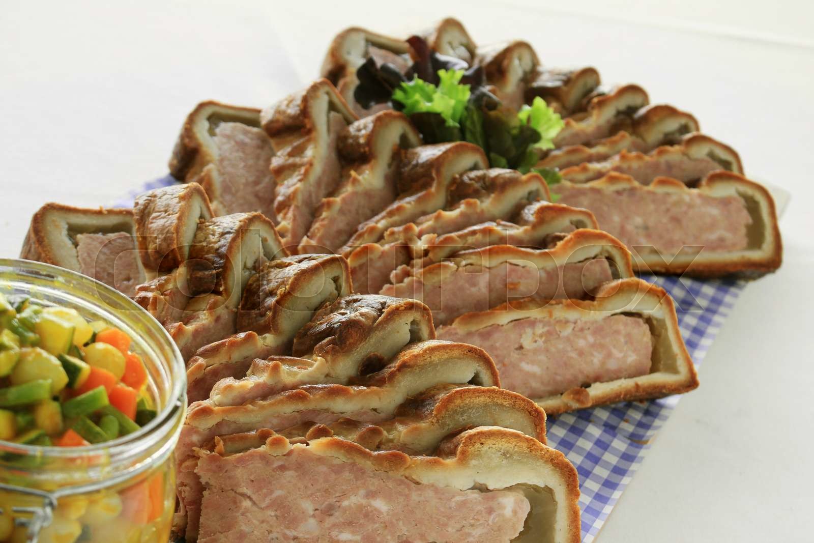 Traditional Sliced British Pork Pie Stock Image Colourbox
