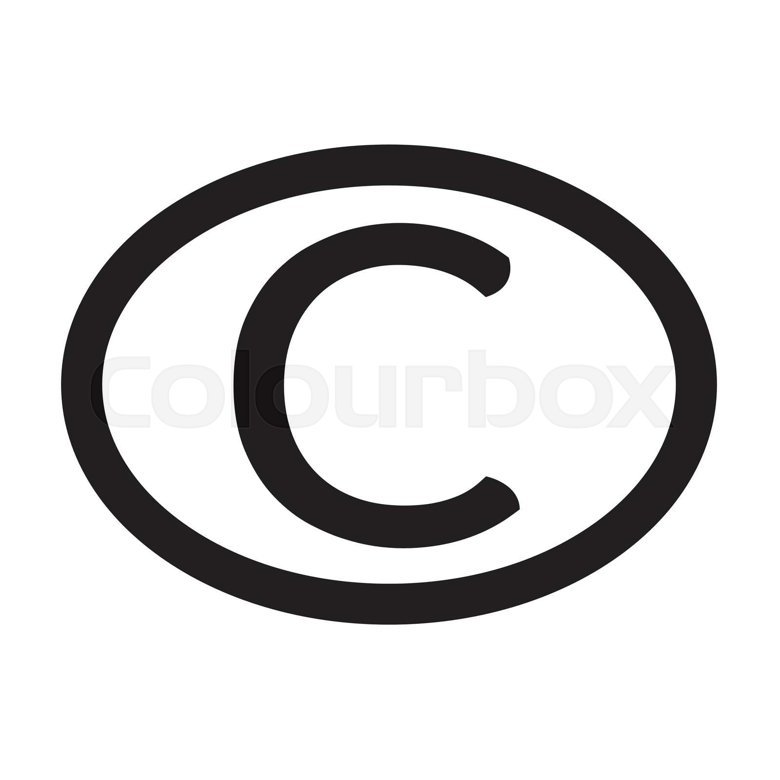 copyright symbol icon Illustration design | Stock vector | Colourbox