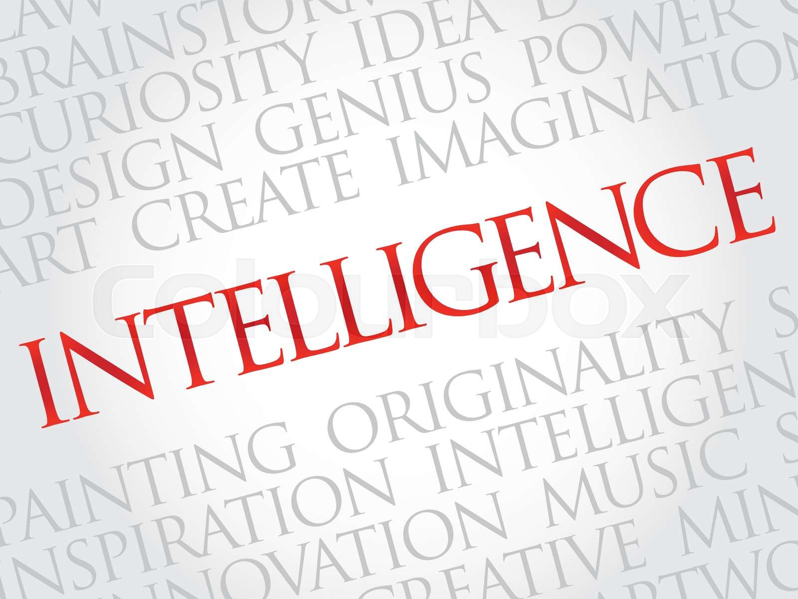 Intelligence word cloud Stock vector Colourbox