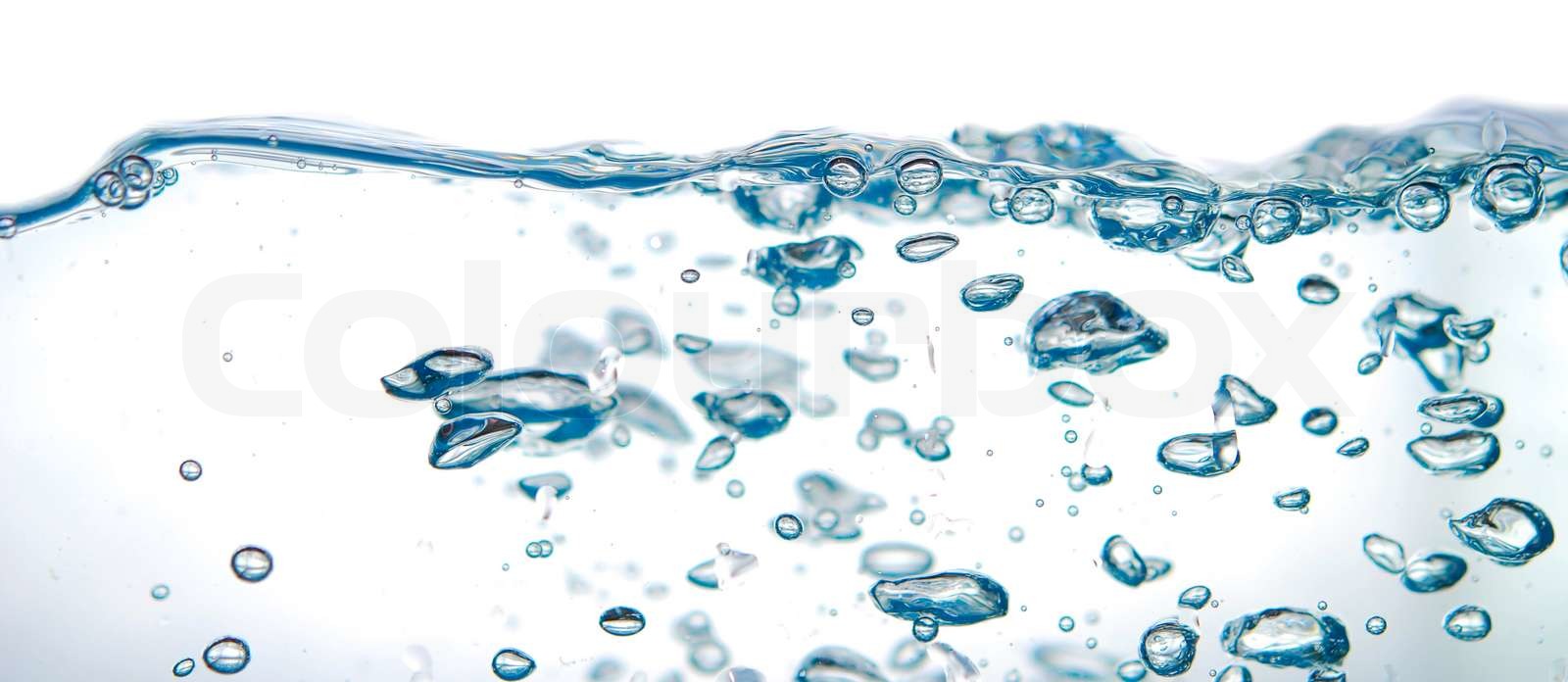 frisches Wasser mit Blasen Stock Bild Colourbox