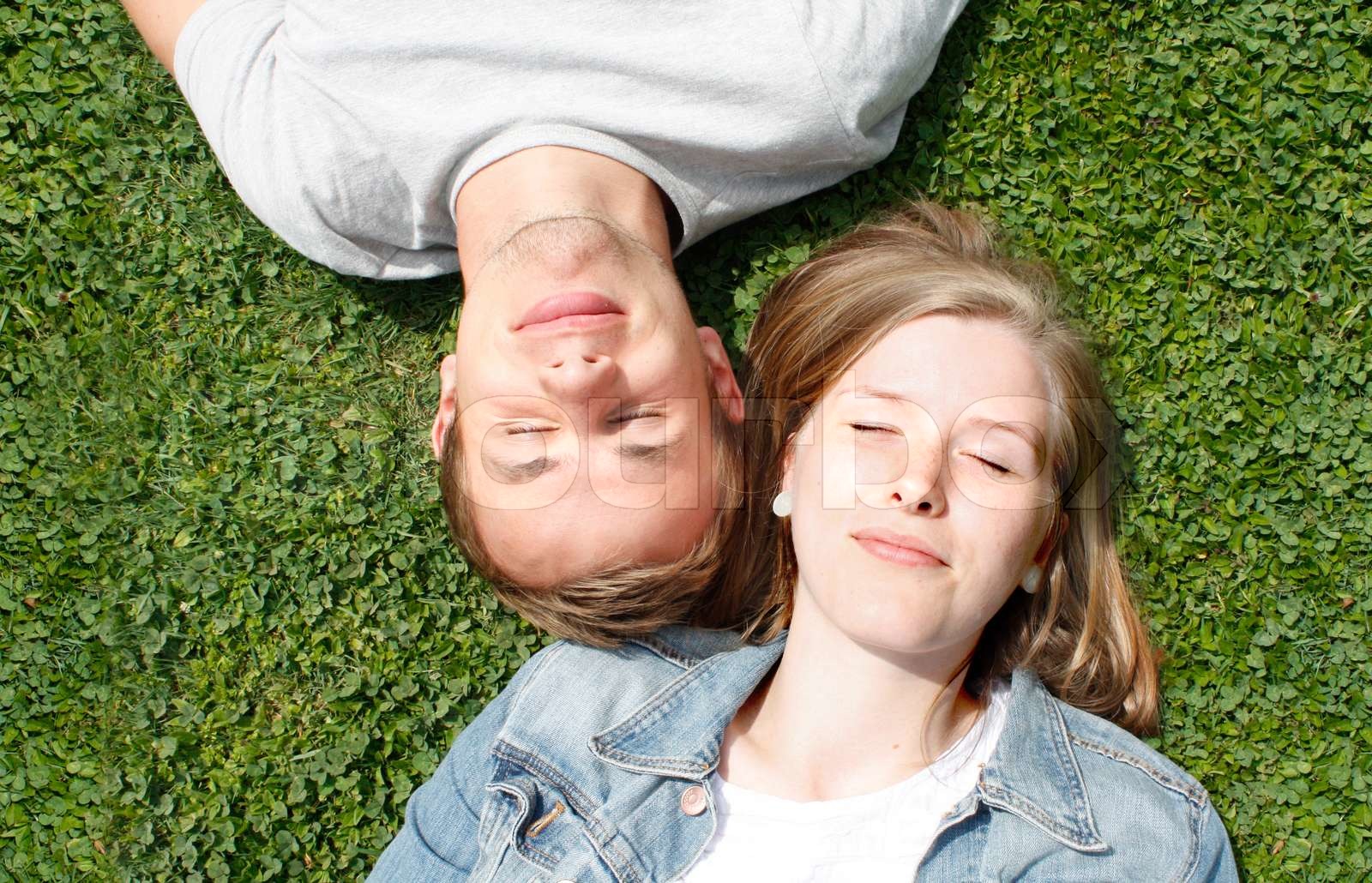 Two happy people relaxing | Stock image | Colourbox