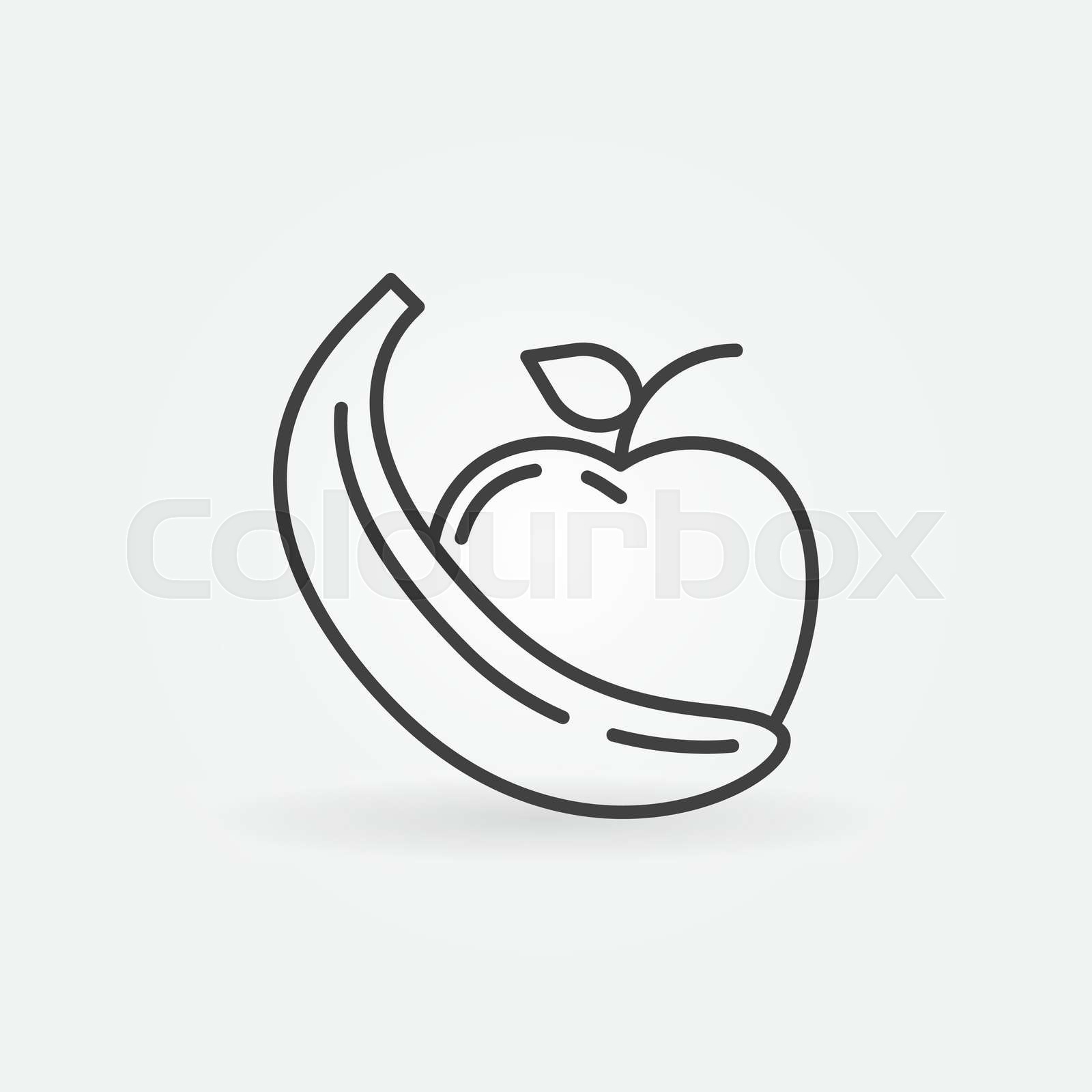 Apple And Banana Icon Stock Vector Colourbox Apple And Banana Icon Stock Vector Colourbox