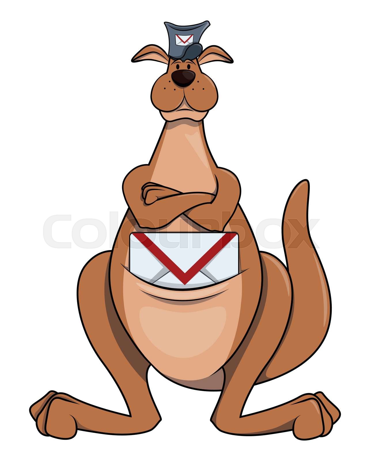 Kangaroo mail Stock vector Colourbox