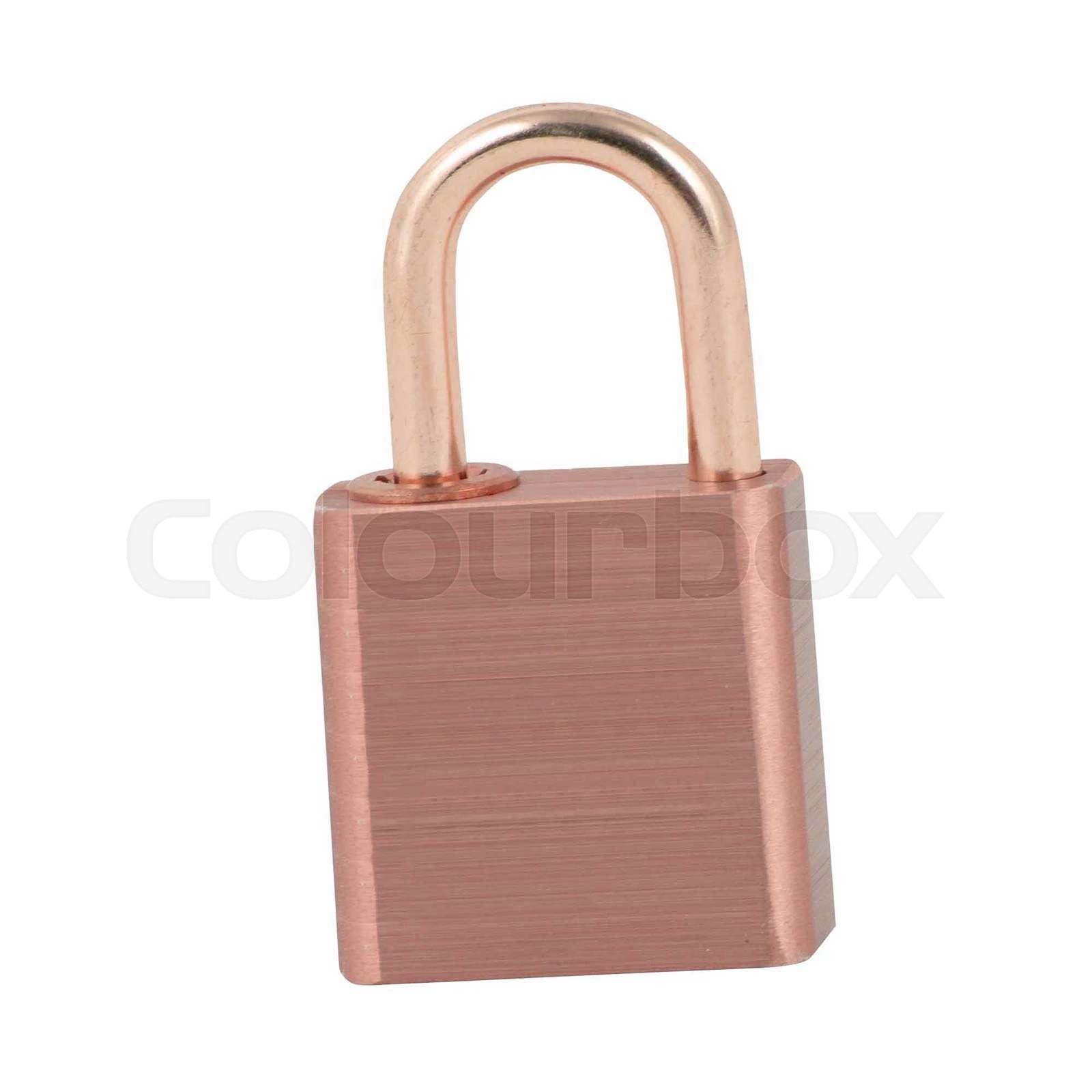 Padlock isolated on white Stock image Colourbox