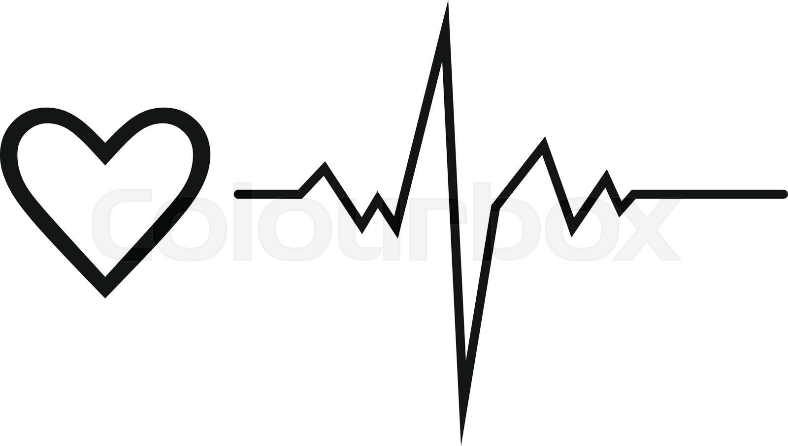 Life line. Symbol heart Stock vector Colourbox