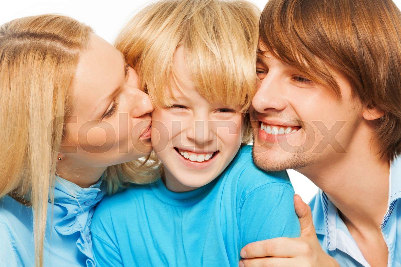 eltern, sohn, mensch Stock Bild Colourbox