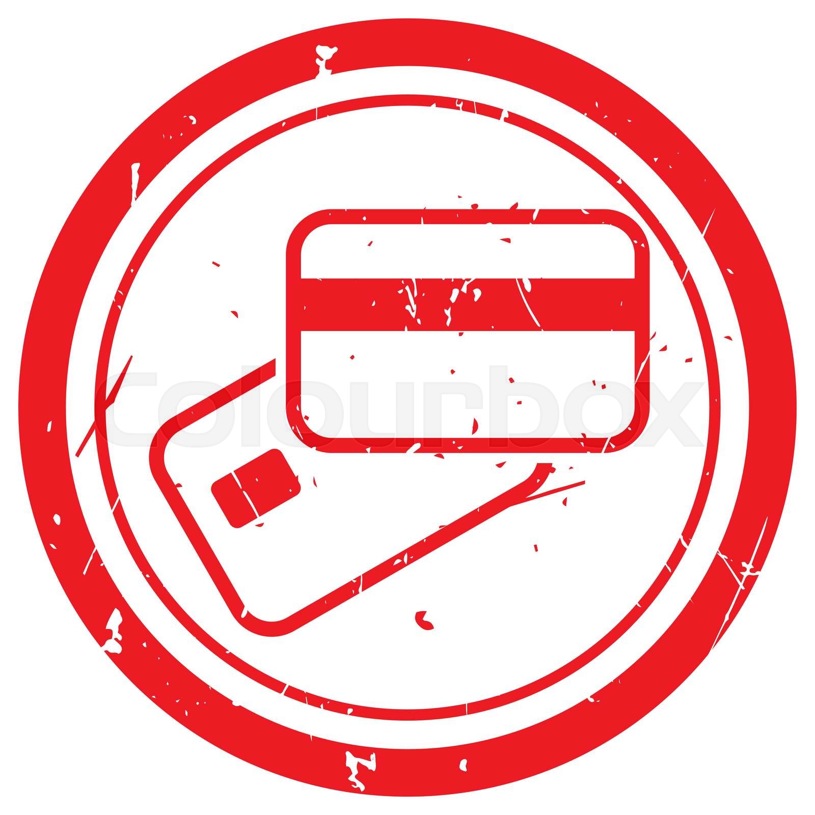 Red Credit Card Payment rubber stamp | Stock vector | Colourbox