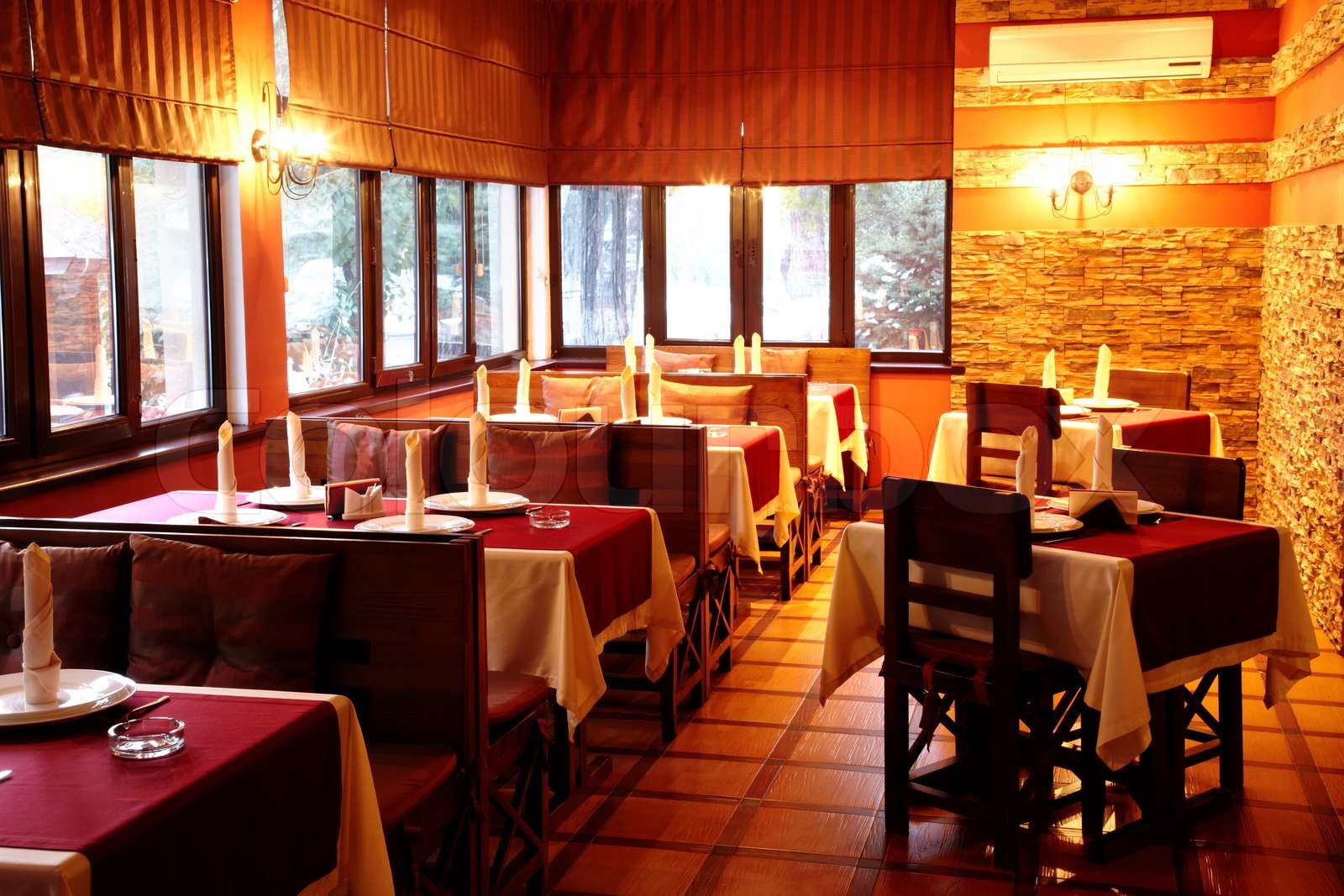 Interior of the restaurant Stock image Colourbox