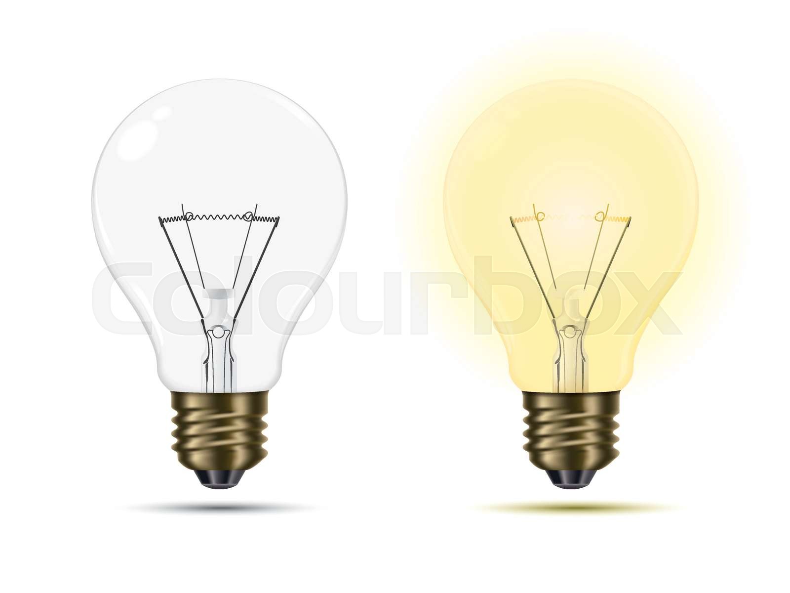 Light Bulbs switched on and off | Stock vector | Colourbox