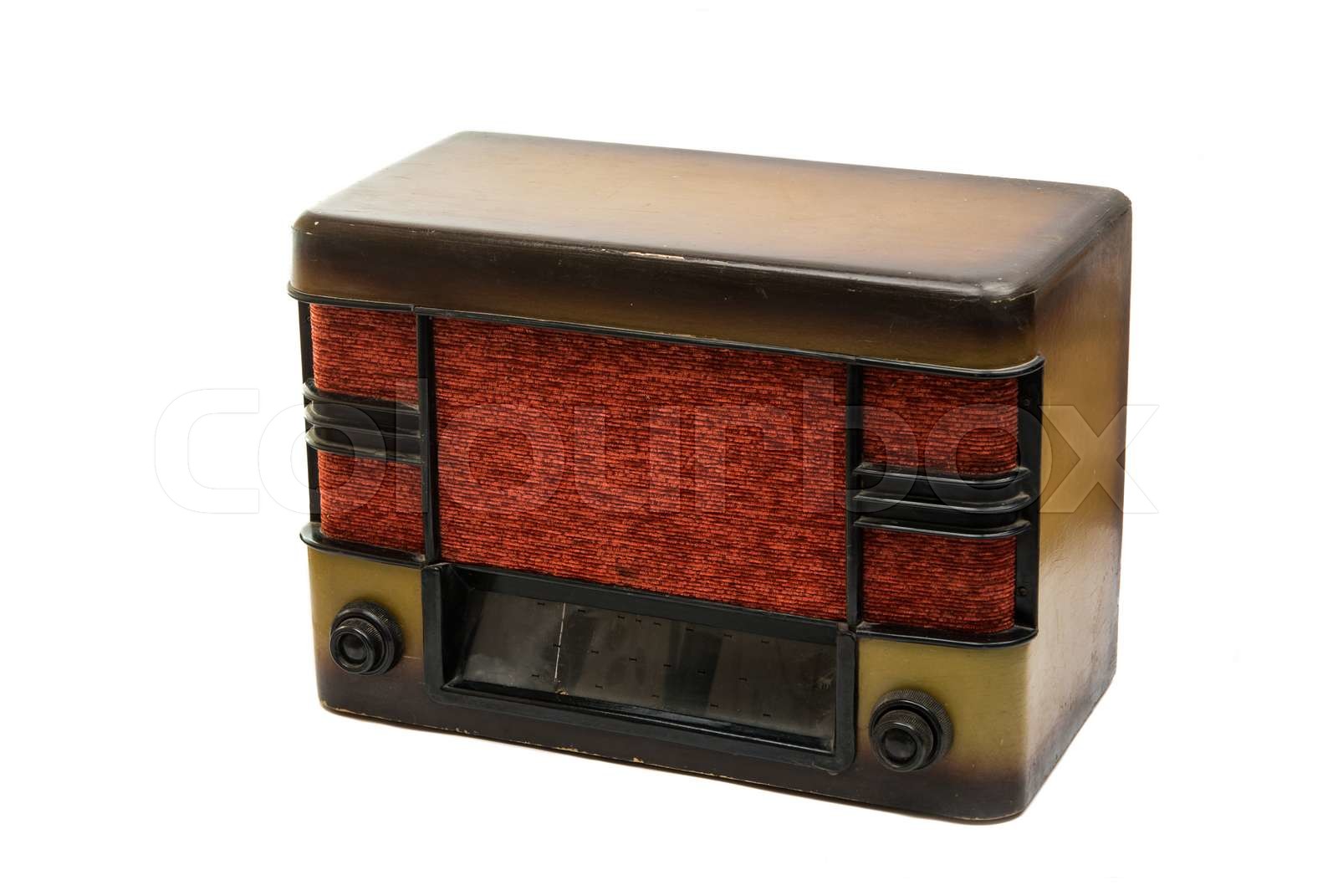 retro radio isolated | Stock image | Colourbox