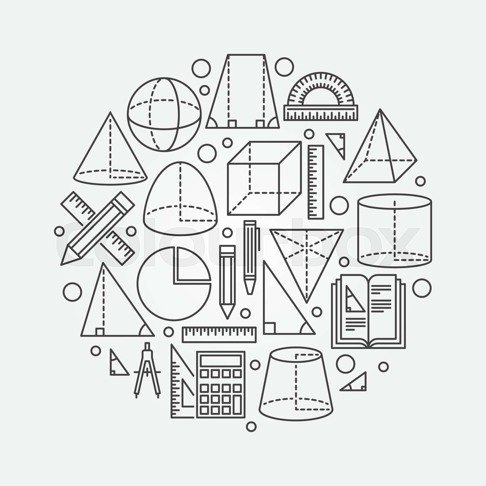 Trigonometry And Geometry Illustration Stock Vector Colourbox Trigonometry And Geometry Illustration Stock Vector Colourbox
