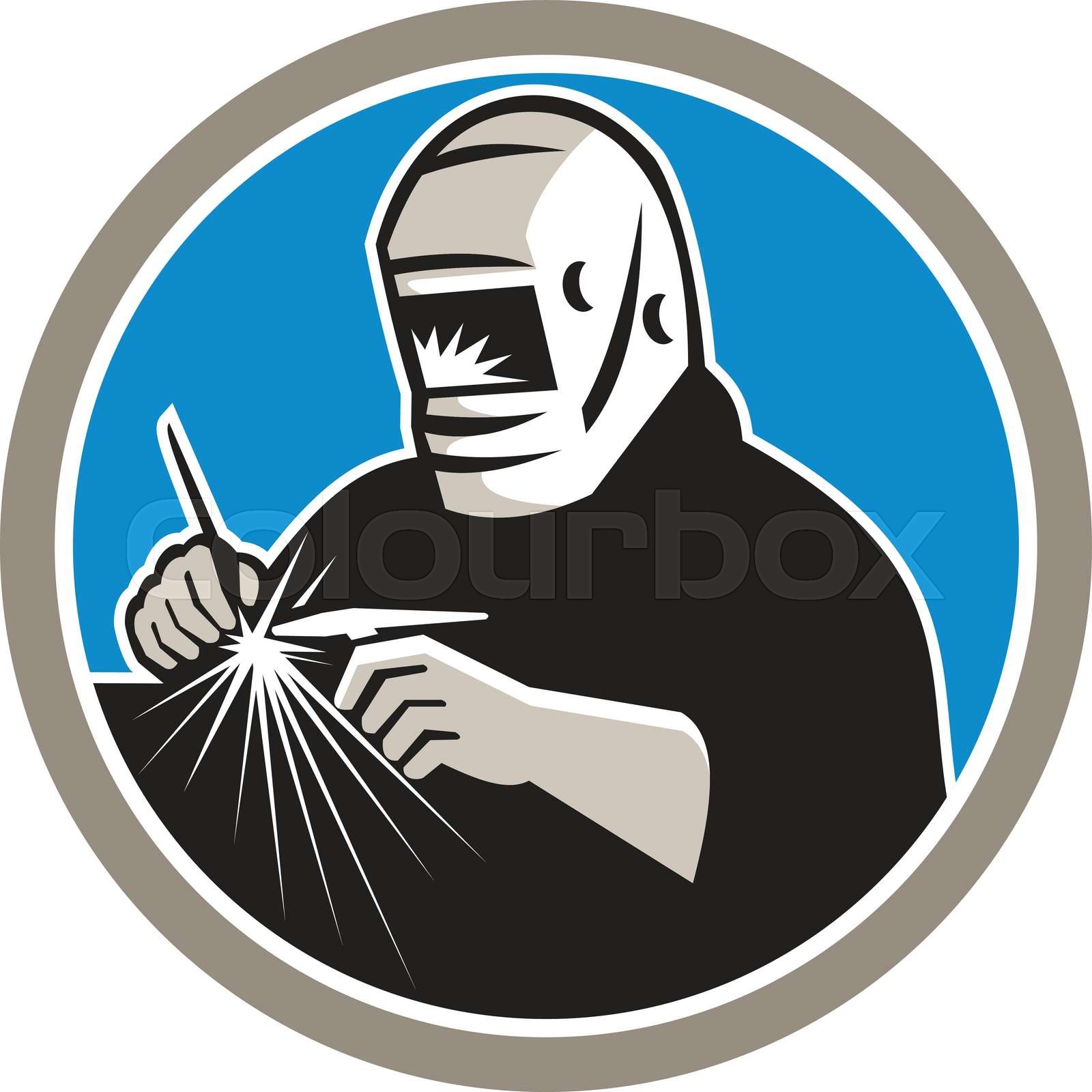 Tig Welder Welding Circle Retro | Stock vector | Colourbox