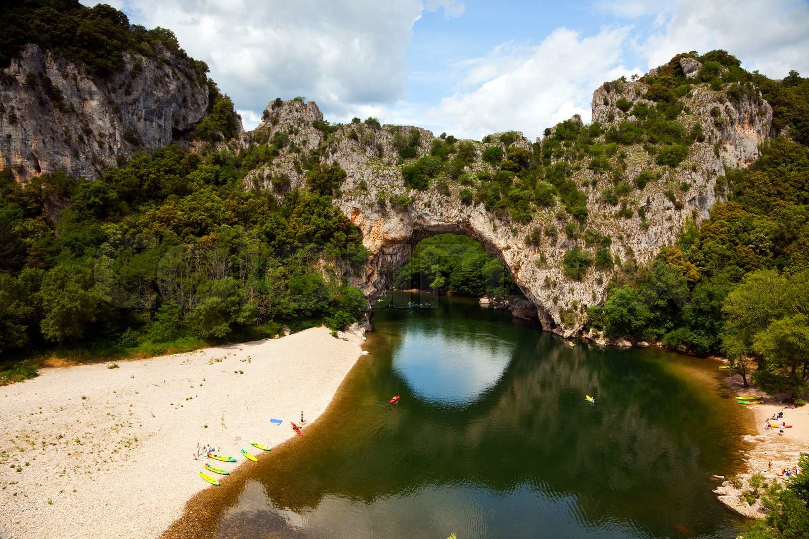 pont d'arc at the ardèche river Stock image Colourbox