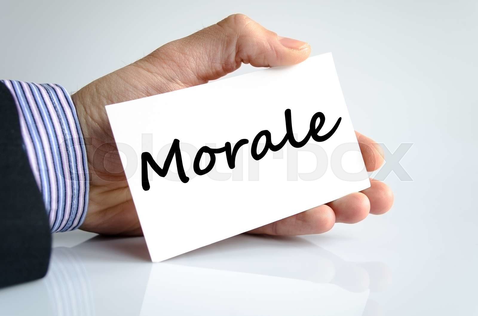 Morale text concept | Stock image | Colourbox