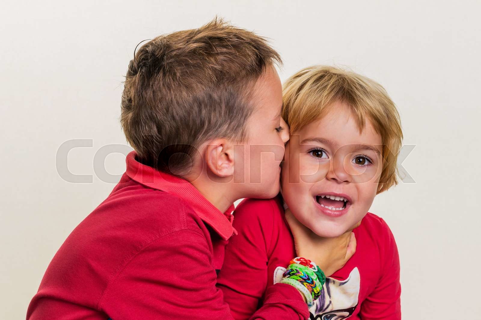 Siblings Have Fun Stock Image Colourbox