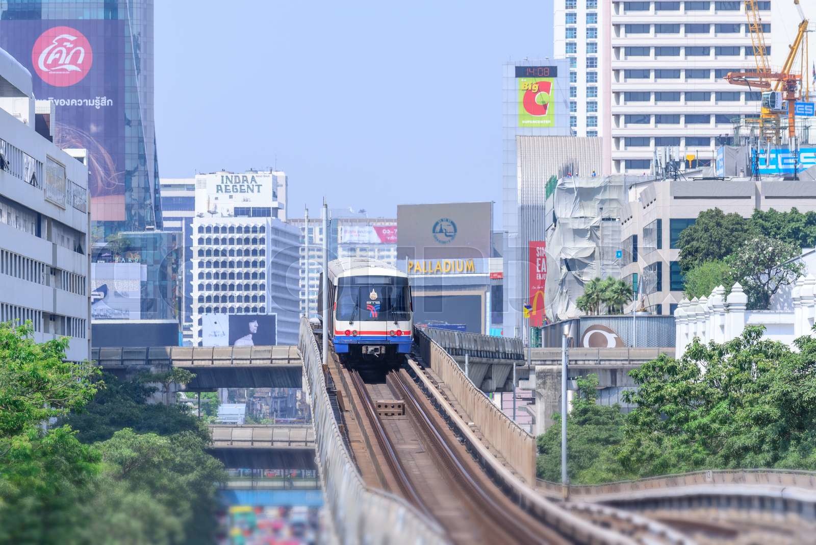 Bangkok Thailand 2016 March 09 Bts Skytrain Of Silom Line The Bangkok Thailand 2016 March 09 Bts Skytrain Of Silom Line The