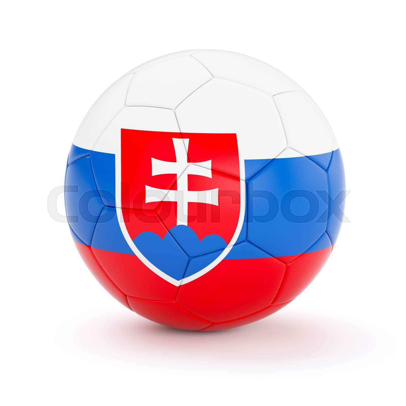 Soccer football ball with Slovakia flag | Stock image | Colourbox