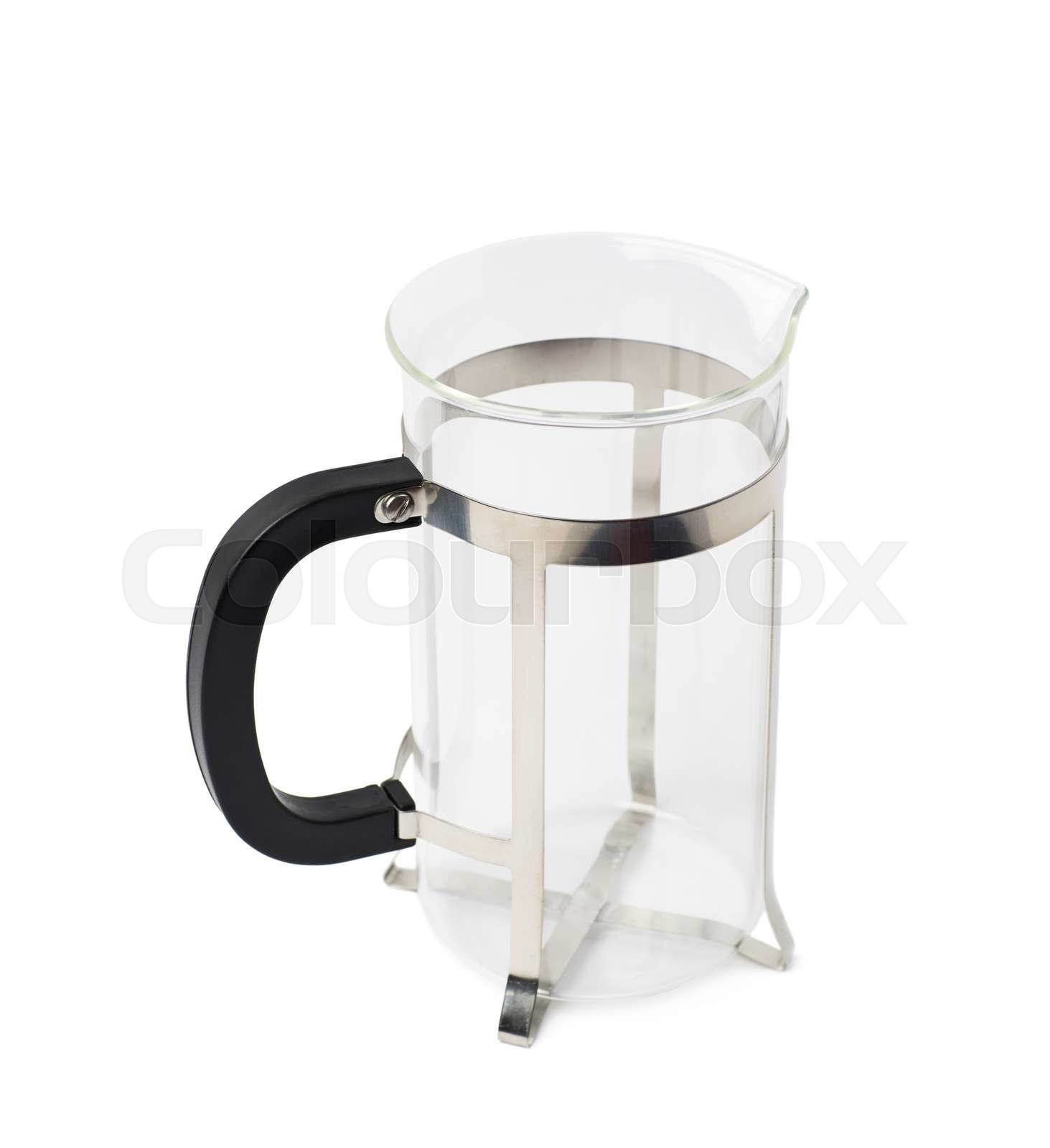French press coffee pot isolated Stock image Colourbox